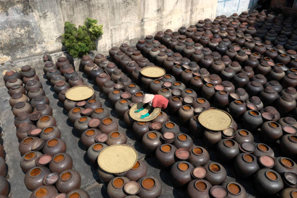 Making traditional sauce in Vietnam