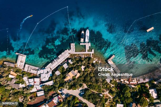 Aerial View Of Beautiful Aegean Sea Coast Stock Photo - Download Image Now - Bodrum, Marmaris, Çeşme