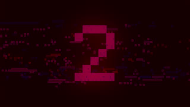 Countdown Pixel Art Retro Arcade Synthwave Gaming VHS Look