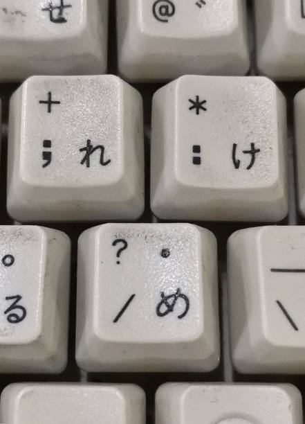 istock Worn and dirty Japanese keyboard on a computer 1499154274