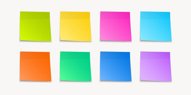 istock Collection of different colored sheets of note papers. Set of sheets of note papers. Collection of sticky notes with shadow. Realistic paper stickers for your message. Vector illustration 1499158237