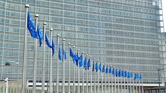 Palace of the council of Europe in Strasbourg, France. July, 12th, 2020