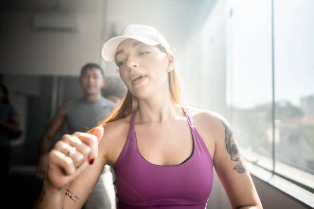 Young woman in a dancing class at a dance studio