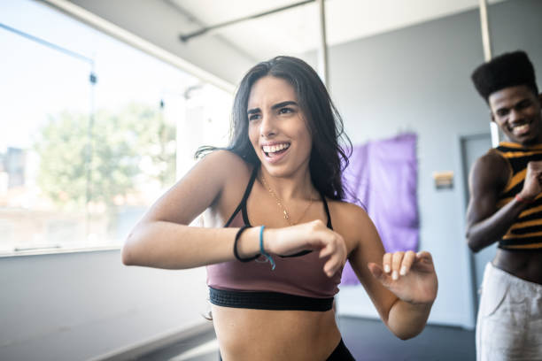 istock Young woman in a dancing class at a dance studio 1499161047