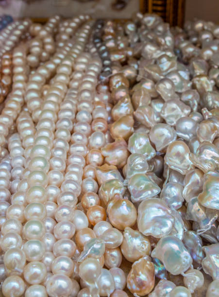 istock Loads of cultured pearls in bulk 1499166297