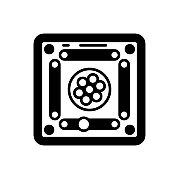 Vector illustration of Carrom Board icon in vector. Logotype