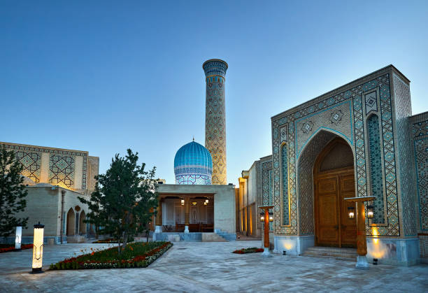 Samarkand Eternal city modern complex in Uzbekistan stock photo