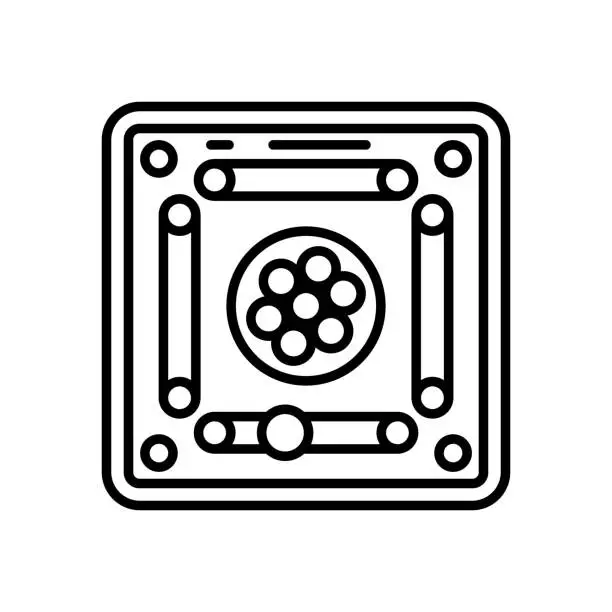 Vector illustration of Carrom Board icon in vector. Logotype