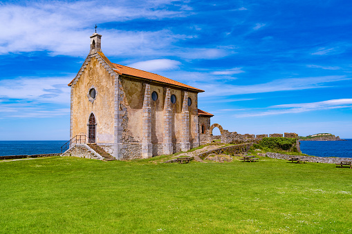 Mundaka Santa Catalina Basaeliza hermitage, Katalina church in Biscay Basque Country of Spain