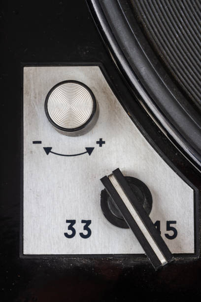 istock Close up of tone controls on vintage turntable 1499171261