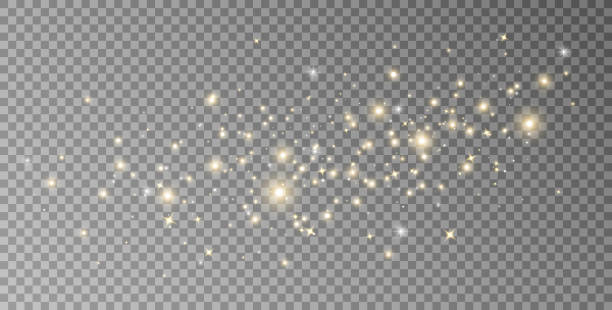 illustrations, cliparts, dessins animés et icônes de fond clair doré. étoiles scintillantes. bokeh doré étincelant. ampoule de fée scintillante. bannière de luxe brillante. particule de lueur de noël de noël. effet étoile magique. design de fête festive. illustration vectorielle - light bulb replace lighting equipment changing form