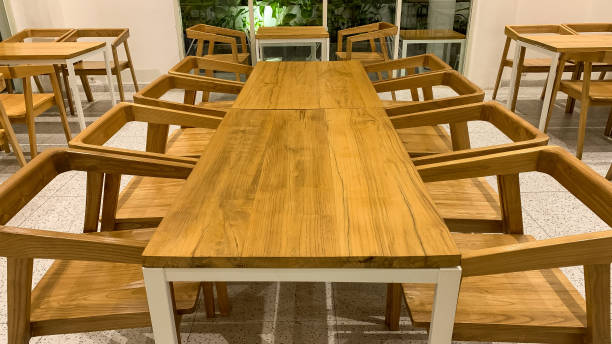 istock cafe table chairs with teak wood 1499176702