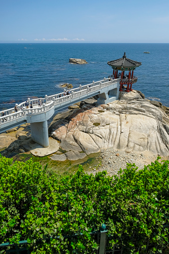 Sokcho, South Korea - June 14, 2023: Yeonggeumjeong Pavilion located on the coast of Sokcho, South Korea.