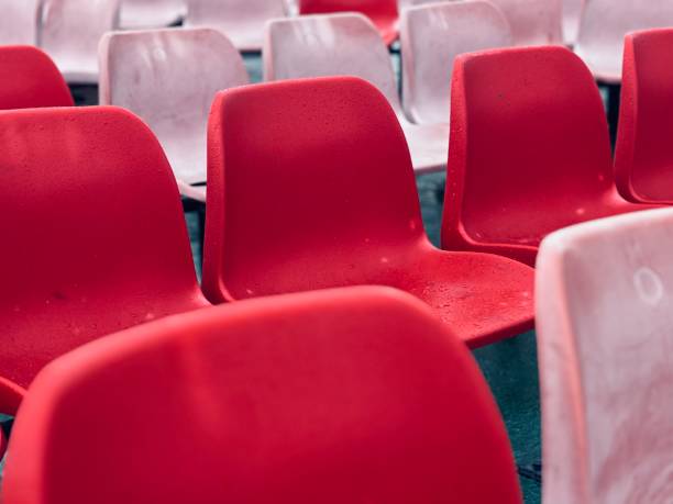 istock Rows of red seats on a passenger ferry 1499177906