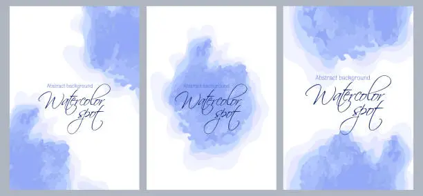 Vector illustration of Set watercolor background. alcohol ink. Splashes and streaks of paint. Marble, sky, clouds, veil. grunge textures. Abstract vector illustration for wedding invitation, flyer, sale, website.