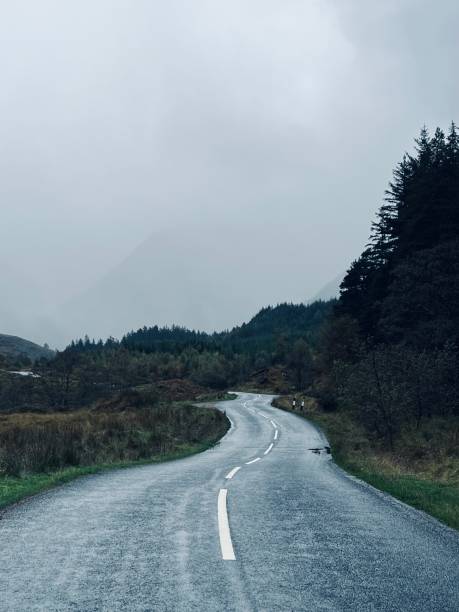 istock Empty road at Fort William in Scotland 1499179047