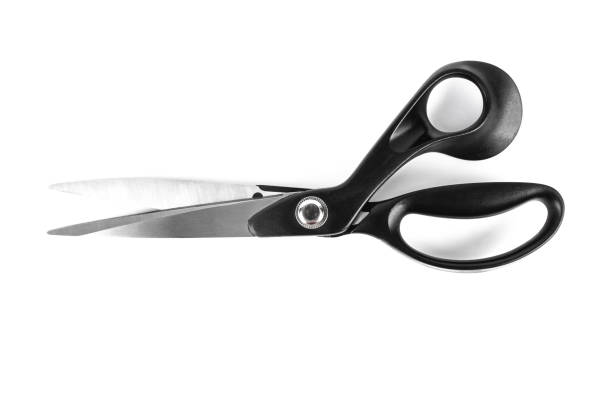 istock Tailors scissors with a black handle isolated on a white background 1499182501