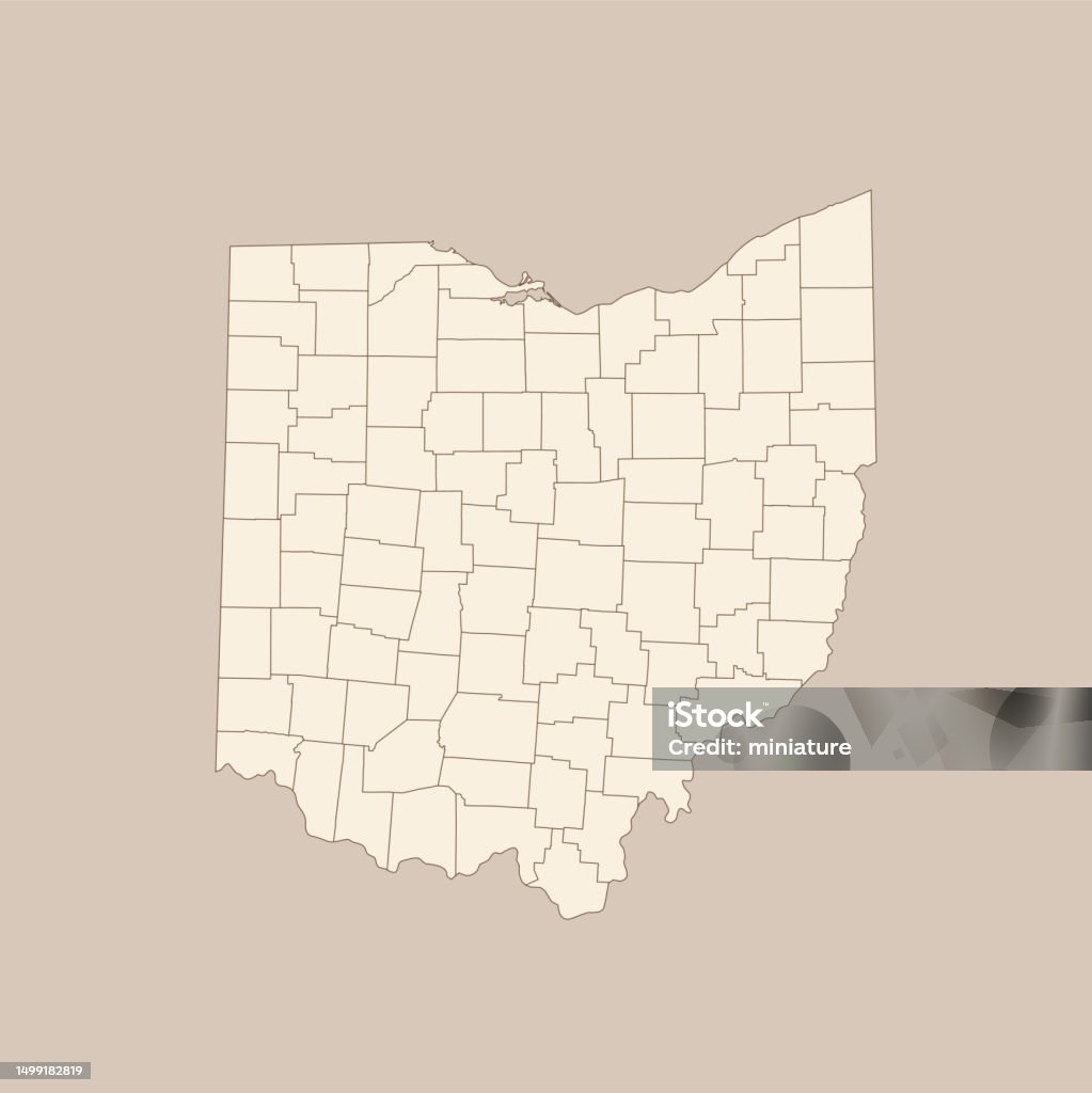 Ohio Map. Simple Ohio Map Stock Illustration - Download Image Now - Abstract, American ...
