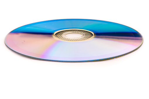 DVD, SD disk, isolated on white background