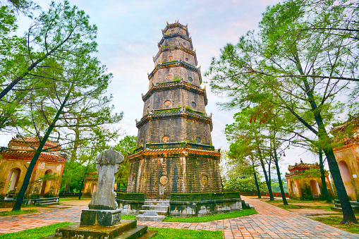 Thien Mu Pagoda (Heaven Fairy Lady Pagoda) in Hue, Vietnam