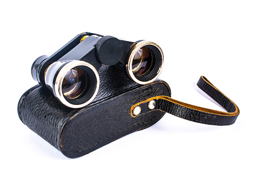 opera glasses binoculars isolated on a white background