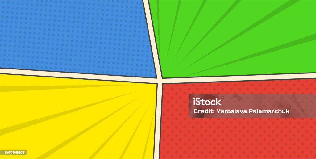 Solid Color Comic Background Vector Abstract Comic Page Color Comic Background Stock Illustration ...