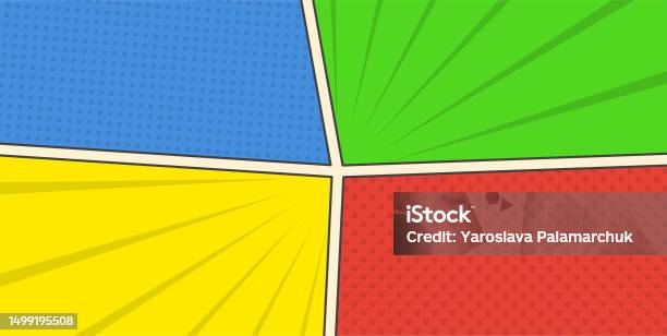 Solid Color Comic Background Vector Abstract Comic Page Color Comic Background Stock Illustration ...