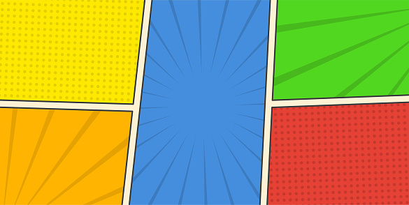 Solid Color Comic Background Vector Abstract Comic Page Color Comic Background Stock Illustration ...
