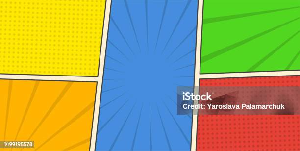 Solid Color Comic Background Vector Abstract Comic Page Color Comic Background Stock Illustration ...