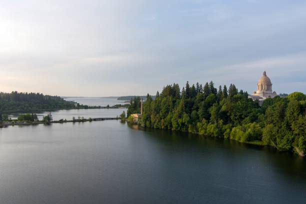 istock Aerial view of Olympia at sunset 1499210335