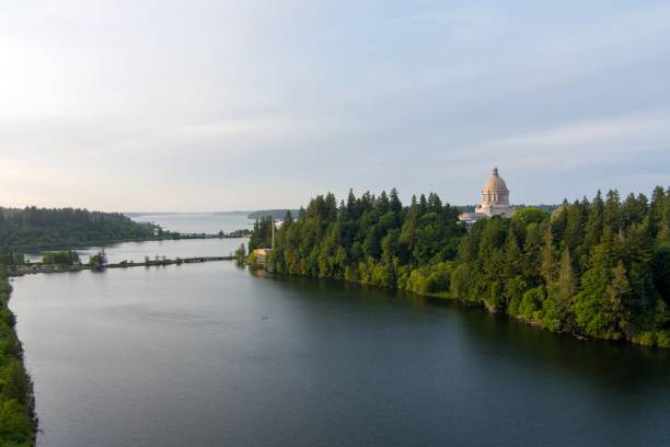 istock Aerial view of Olympia at sunset 1499210348