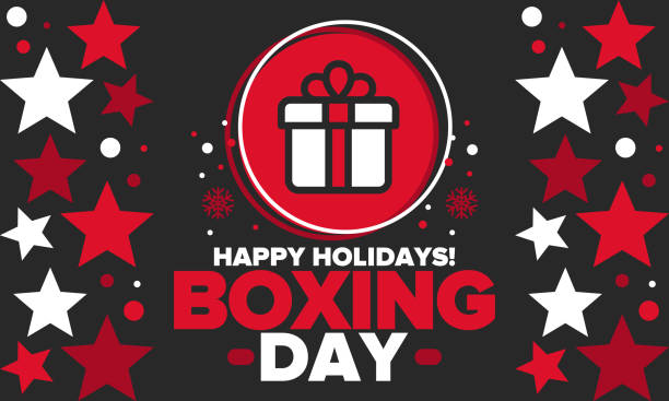 istock Boxing Day. Day after Christmas Day, when gifts are given! This holiday is associated with shopping and sporting events. Celebrated annually in the Great Britain on December 26th. Vector illustration 1499215033