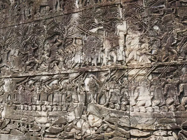 BayonTemple, Siem Reap Province, Angkor's Temple Complex Site listed as World Heritage by Unesco in 1192, built by King Jayavarman VII between XIIth and XIIIth Century, Cambodia