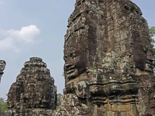 BayonTemple, Siem Reap Province, Angkor's Temple Complex Site listed as World Heritage by Unesco in 1192, built by King Jayavarman VII between XIIth and XIIIth Century, Cambodia