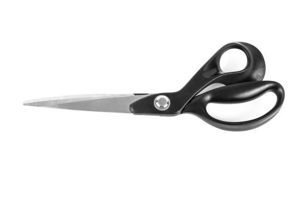 istock Tailors scissors with a black handle isolated on a white background 1499218046