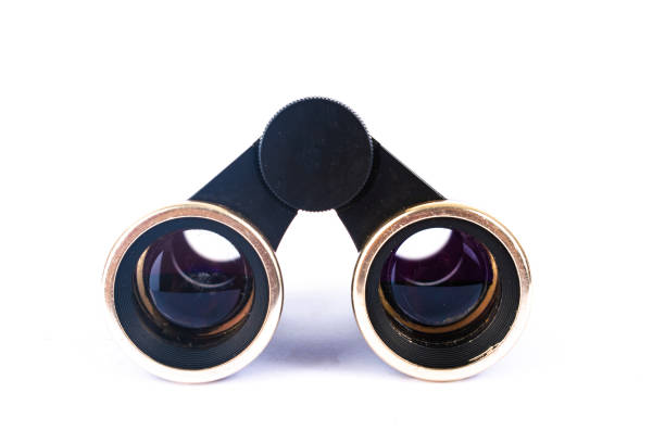 vintage binoculars isolated on white isolated background