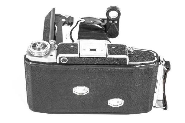 istock Antique camera with an accordion lens 1499222031