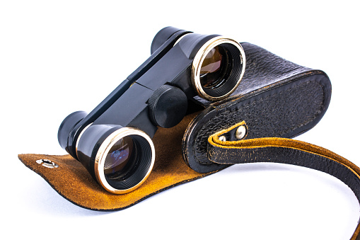 opera glasses binoculars isolated on a white background