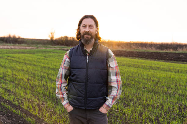 istock Portrait of bearded farmer 1499229792