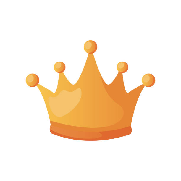 Cute gold royal king, queen crown Cute gold royal king, queen crown. Princess diadem. Royal crowning headdress for Monarch. Baby shower invitation. It's a girl. Hello baby celebration, holiday, event. Banner, flyer. Cartoon vector funny pregnancy announcements stock illustrations