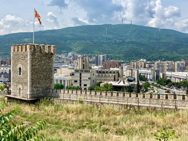 istock Macedonia - Skopje -Panorama on the downtown 1499245334