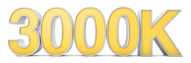 istock 3000K 3d. 3000k followers isolated on white background. 3D rendering 1499245930