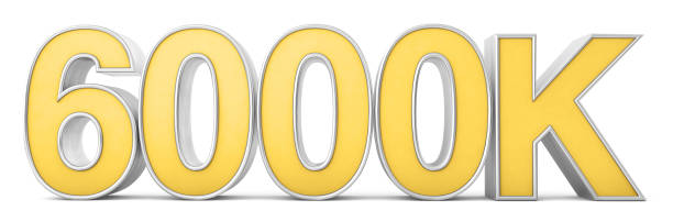 istock 6000K 3d. 6000k followers isolated on white background. 3D rendering 1499245934