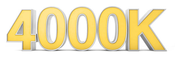 istock 4000K 3d. 4000k followers isolated on white background. 3D rendering 1499245938