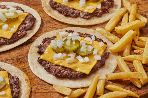 istock Preparing The Viral Big M Smash Burger Taco 1499246538