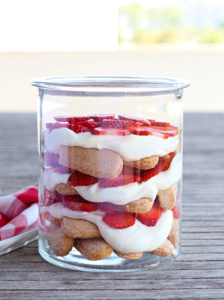 istock Strawberry and cream dessert – trifle 1499247681