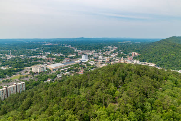 istock Aerial view over Hot Springs, Arkansas 1499249793