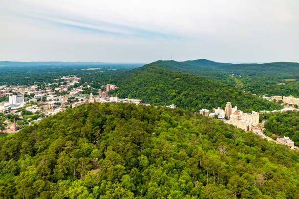 istock Aerial view over Hot Springs, Arkansas 1499249889