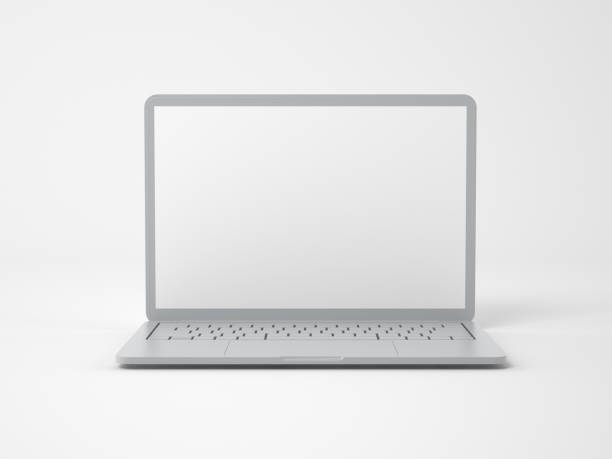 istock Modern slim laptop on a white background 1499252922