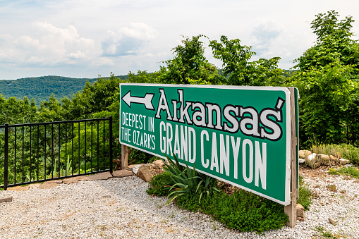 Sign for Arkansas Grand Canyon